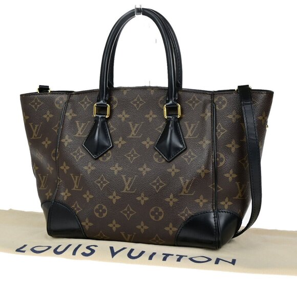 LOUIS VUITTON Phoenix PM 2Way Hand Bag Monogram Leather Brown BK - Picture 1 of 14